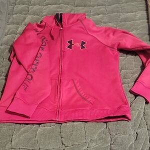 Under Armour Kids Jacket in Pink with Black Logo